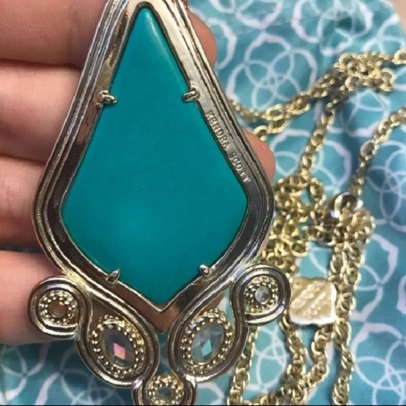 Kendra Scott Teal Teresa Necklace - Picture 3 of 6
